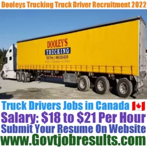 Dooleys Trucking Truck Driver Recruitment 2022-23