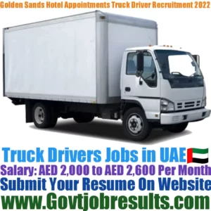 Golden Sands Hotel Appointments Truck Driver Recruitment 2022-23