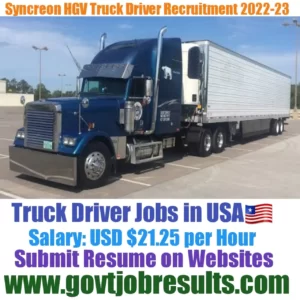 Syncreon HGV Truck Driver Recruitment 2022-23