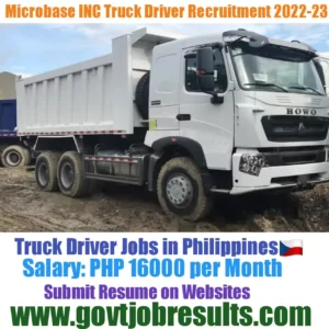Microbase INC HGV Truck Driver Recruitment 2022-23