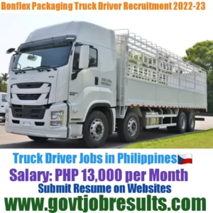 Bonflex Packing HGV Truck Driver Recruitment 2022-23