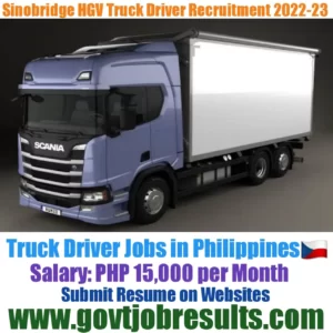 Sinobridge HGV Truck Driver Recruitment 2022-23