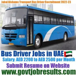 Jabal Alshams Transport Bus Driver Recruitment 2022-23