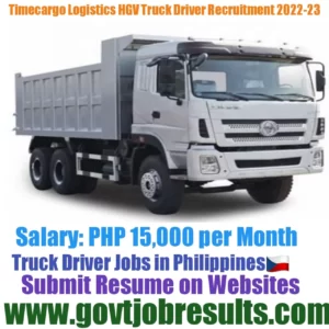 Timecargo Logistics HGV Truck Driver Recruitment 2022-23