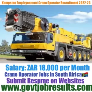 Kempston Employment Crane Operator Recruitment 2022-23