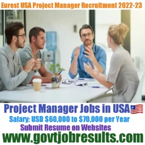 Eurest USA Project Manager Recruitment 2022-23