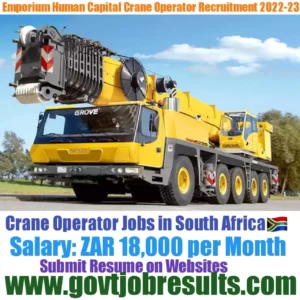 Emporium Human Capital Crane Operator Recruitment 2022-23