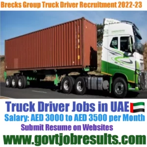 brecks Group HGV Truck Driver Recruitment 2022-23