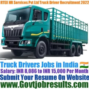RTEX HR Services Pvt Ltd Truck Driver Recruitment 2022-23