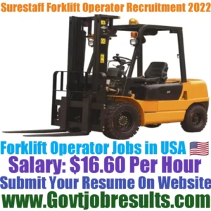 Surestaff Forklift Operator Recruitment 2022-23