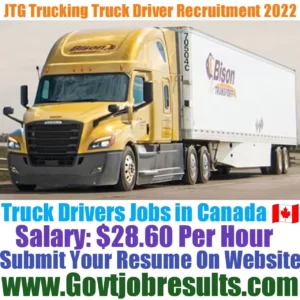 JTG Trucking Truck Driver Recruitment 2022-23