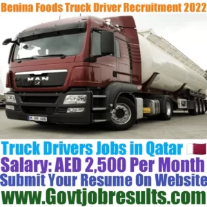 Benina Foods Truck Driver Recruitment 2022-23