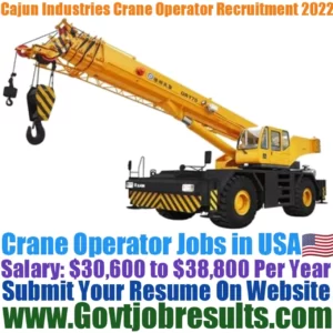 Cajun Industries Crane Operator Recruitment 2022-23