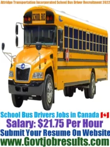 Attridge Transportation Incorporated School Bus Driver Recruitment 2022-23