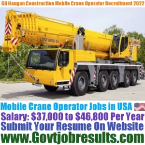 Gil Haugan Construction Mobile Crane Operator Recruitment 2022-23