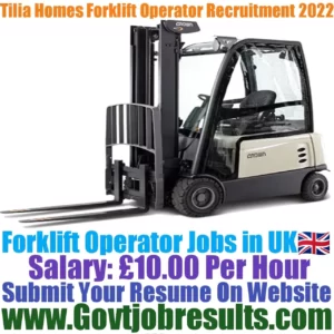 Tilia Homes Forklift Operator Recruitment 2022-23