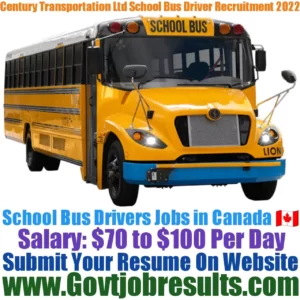 Century Transportation School Bus Driver Recruitment 2022-23