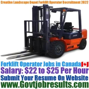 Creative Landscape Depot Forklift Operator Recruitment 2022-23