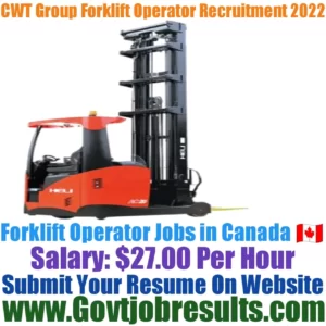 CWT Group Forklift Operator Recruitment 2022-23