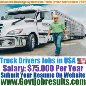 Advanced Drainage Systems Inc Truck Driver Recruitment 2022-23
