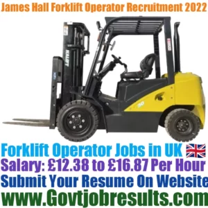 James Hall Forklift Operator Recruitment 2022-23