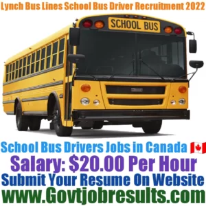 Lynch Bus Lines School Bus Driver Recruitment 2022-23