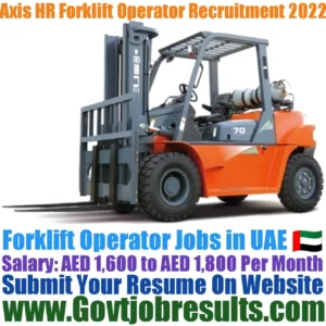 Axis HR Forklift Operator Recruitment 2022-23