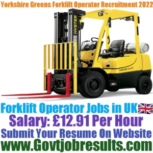 Yorkshire Greens Forklift Operator Recruitment 2022-23