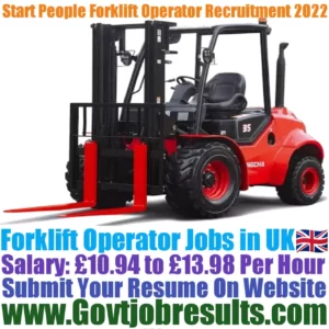 Start People Forklift Operator Recruitment 2022-23