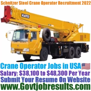 Schnitzer Steel Crane Operator Recruitment 2022-23
