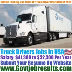 Buffalo Framing and Truss LP Truck Driver Recruitment 2022-23