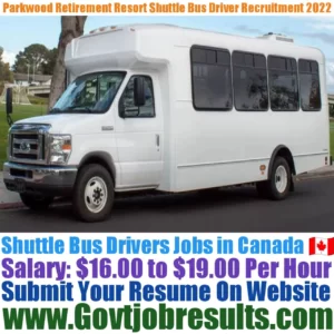Parkwood Retirement Resort Shuttle Bus Driver Recruitment 2022-23