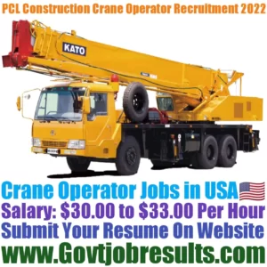 PCL Construction Crane Operator Recruitment 2022-23