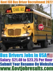 Kent ISD Bus Driver Recruitment 2022-23
