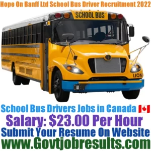 Hop On Banff Ltd School Bus Driver Recruitment 2022-23
