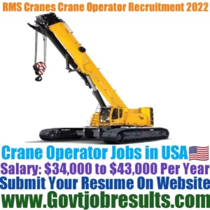 RMS Cranes Crane Operator Recruitment 2022-23
