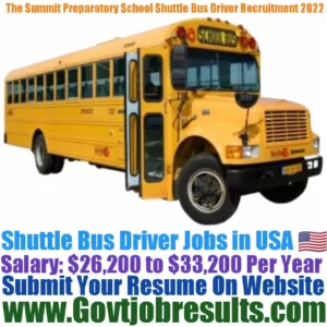 The Summit Preparatory School Shuttle Bus Driver Recruitment 2022-23