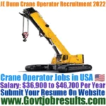 JE Dunn Crane Operator Recruitment 2022-23