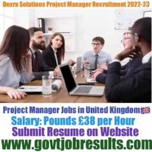 DEXRA Solutions Project Manager Recruitment 2022-23