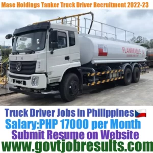 Mase Holdings HGV Tanker Truck Driver Recruitment 2022-23