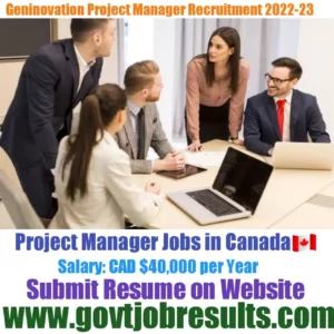 Geninovation Project Manager Recruitment 2022-23