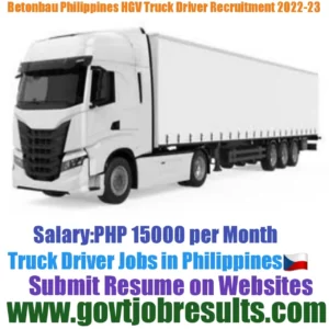 BETONBAU Phillippiens HGV Truck Driver Recruitment 2022-23