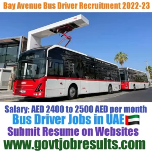 Bay Avenue Tours Dubai Bus Driver Recruitment 2022-23