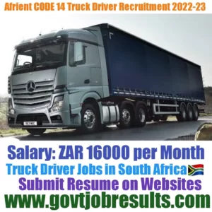 Afrirent Auto CODE 14 Truck Driver Recruitment 2022-23