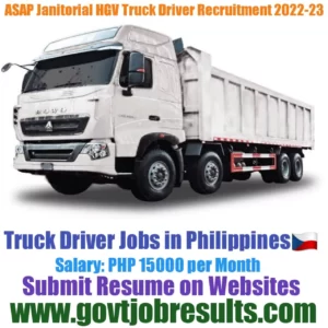ASAP Janitorial HGV Truck Driver Recruitment 2022-23