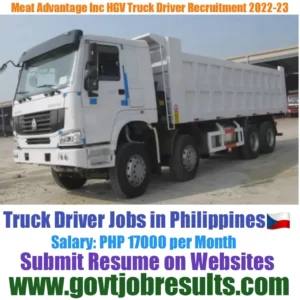 Meat Advantage HGV Truck Driver Recruitment 2022-23