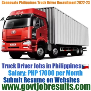 Connovate Philippines HGV Truck Driver Recruitment 2022-23
