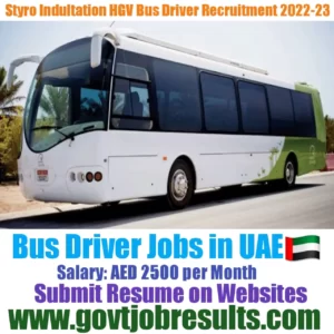 STYRO Insulation HGV Bus Driver Recruitment 2022-23