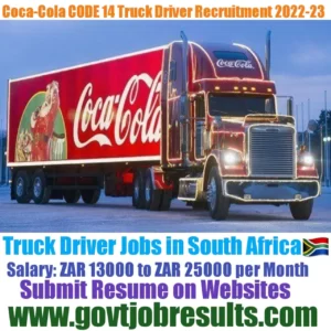 Coca-Cola CODE 14 Truck Driver Recruitment 2022-23
