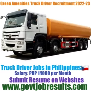 Green Amenities Supply HGV Truck Driver Recruitment 2022-23